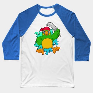 Parrot as Pirate with Sword Baseball T-Shirt